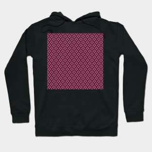 Magenta geometric retro flower pattern Hoodie